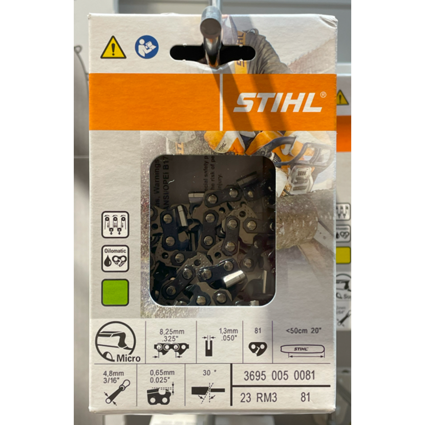 STIHL CHAIN 23RM3-81 .325P .050G OILOMATIC® STIHL RAPID™ Micro™ 3 (RM3) Image 1