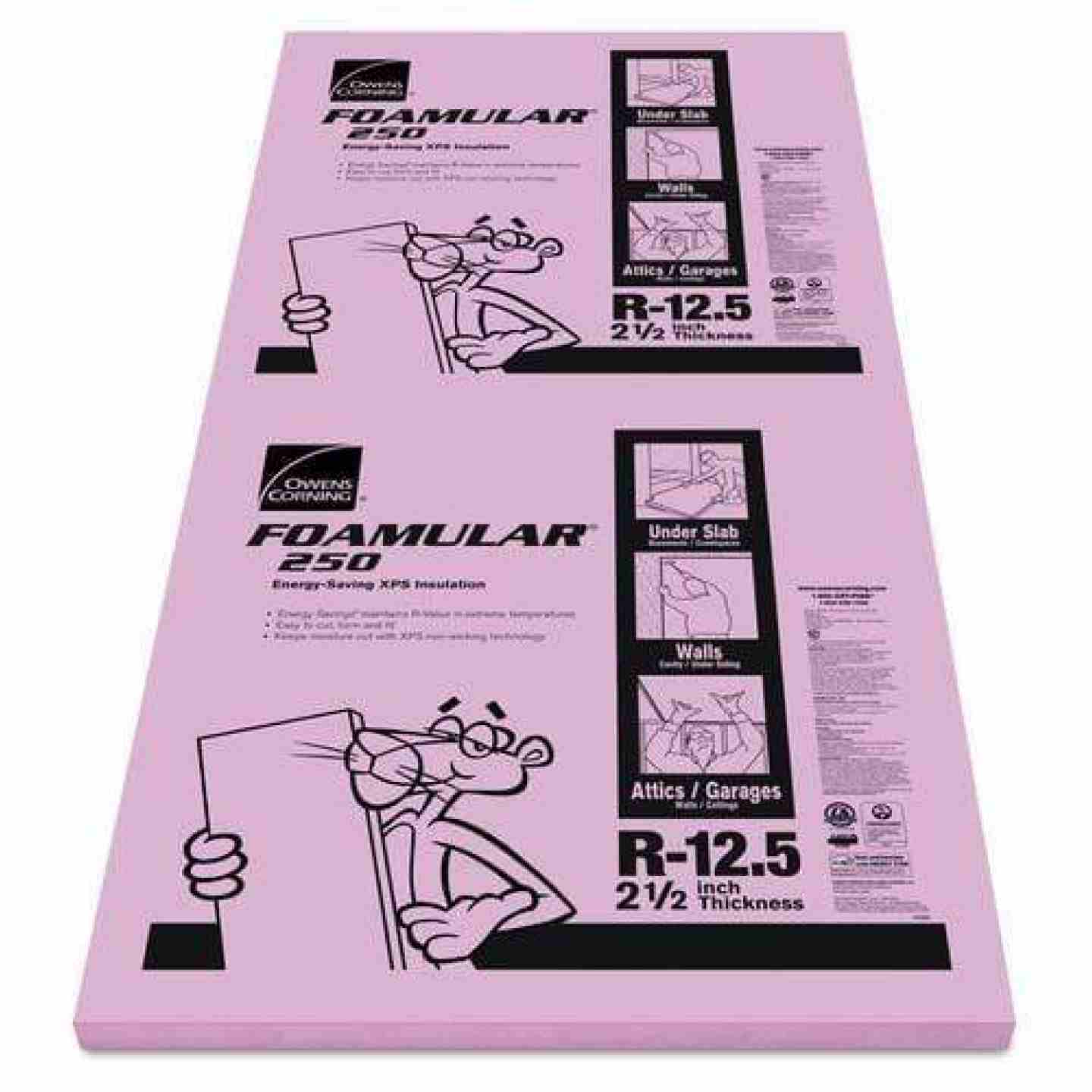 Foamular 250 2-1/2" x 48" x 96" SE Rigid Insulation Image 1