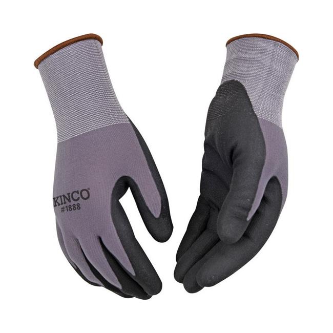 Kinco Gray Nylon-Spandex Knit Shell & CoolCoat™ Micro-Foam Nitrile Palm, X-Large Image 1