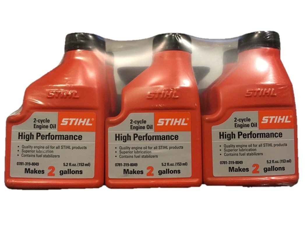 STIHL High Performance 2-Cycle Engine Oil 5.2 oz (2 Gallon Mix, 6Pk) Image 1