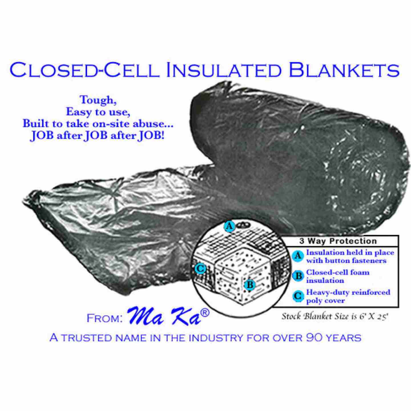 Max Katz 3 Layer Insulated Concrete Blanket 6' x 25' Image 1