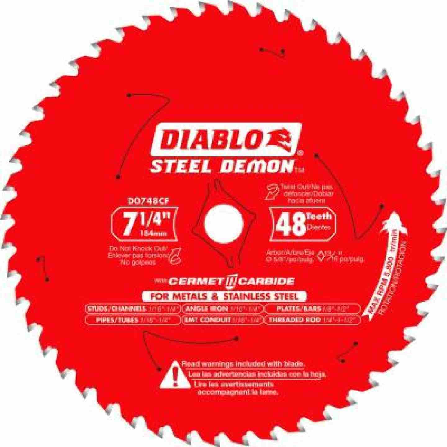Diablo 7-1/4 x 48-Teeth Steel Demon Blade Image 2