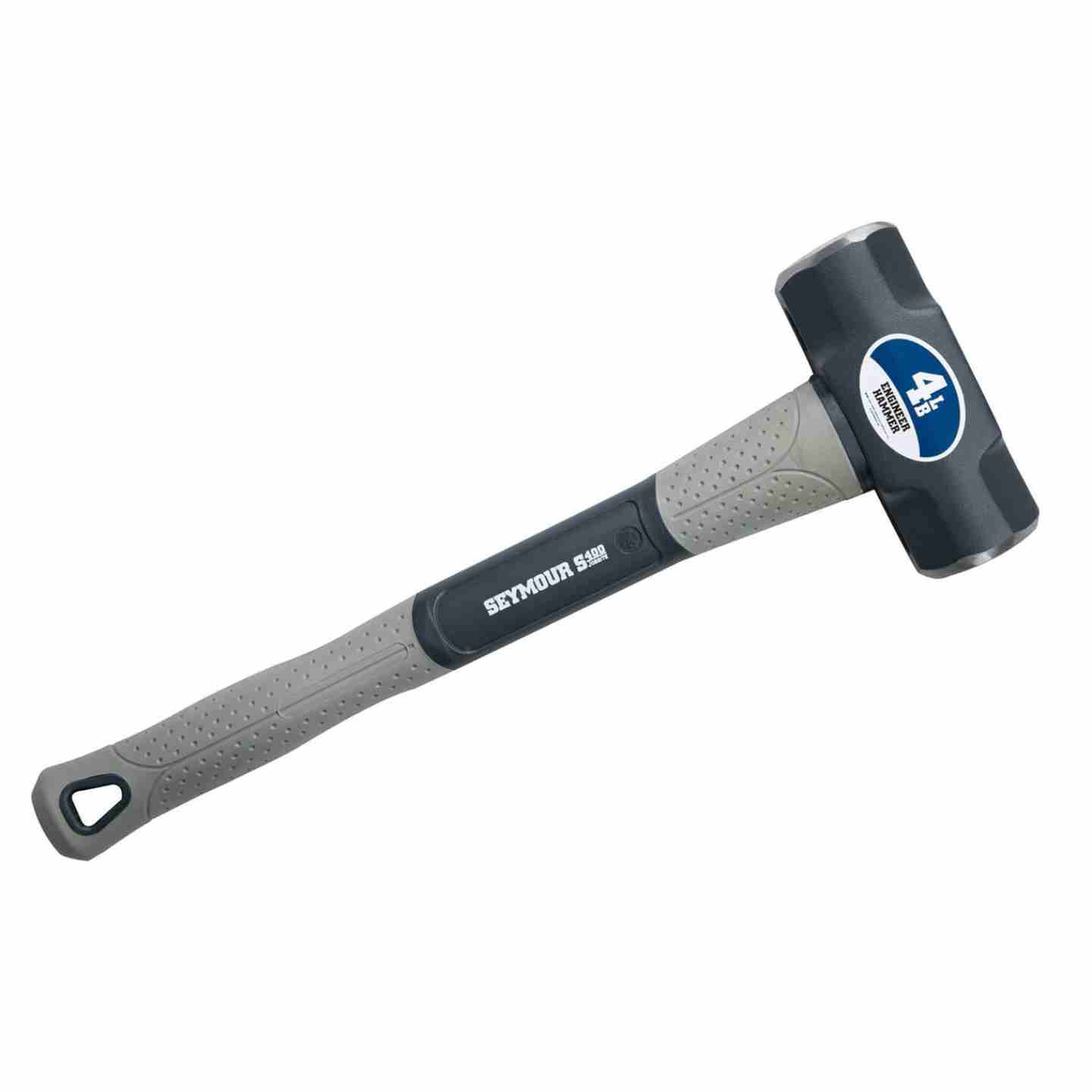 4 lb Engineer Hammer with Cushion Grip and 16" Fiberglass Handle Image 1