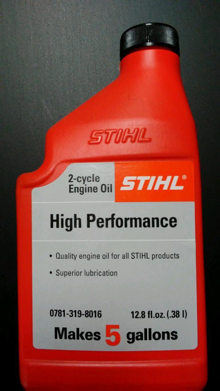 STIHL High Performance 2-Cycle Engine Oil 12.8 oz (5 Gallon Mix, 6 Pk)