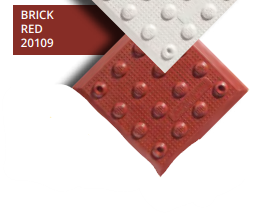 ADA Solutions Replaceable Radius Tile Brick Red Image 1
