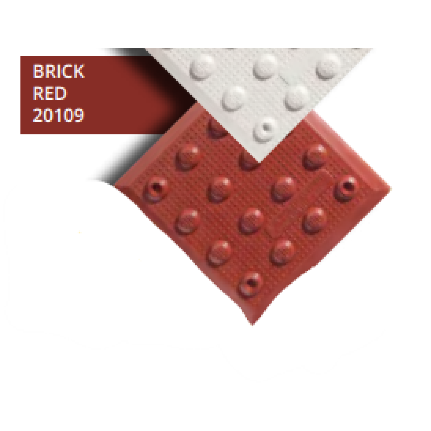 ADA Solutions Replaceable Radius Tile Brick Red Image 1