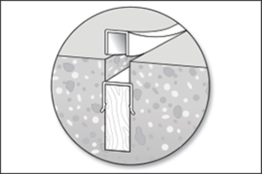 Removable Plastic Void Cap Strip 1/2" x 1/2" x 10' Image 1