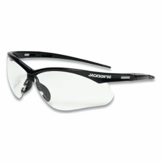 Jackson Safety Glasses with Black Frame and Clear Lens