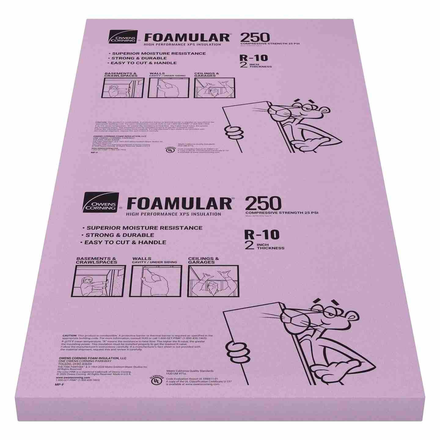 Foamular 250 2" x 48" x 96" SE Rigid Insulation Image 1