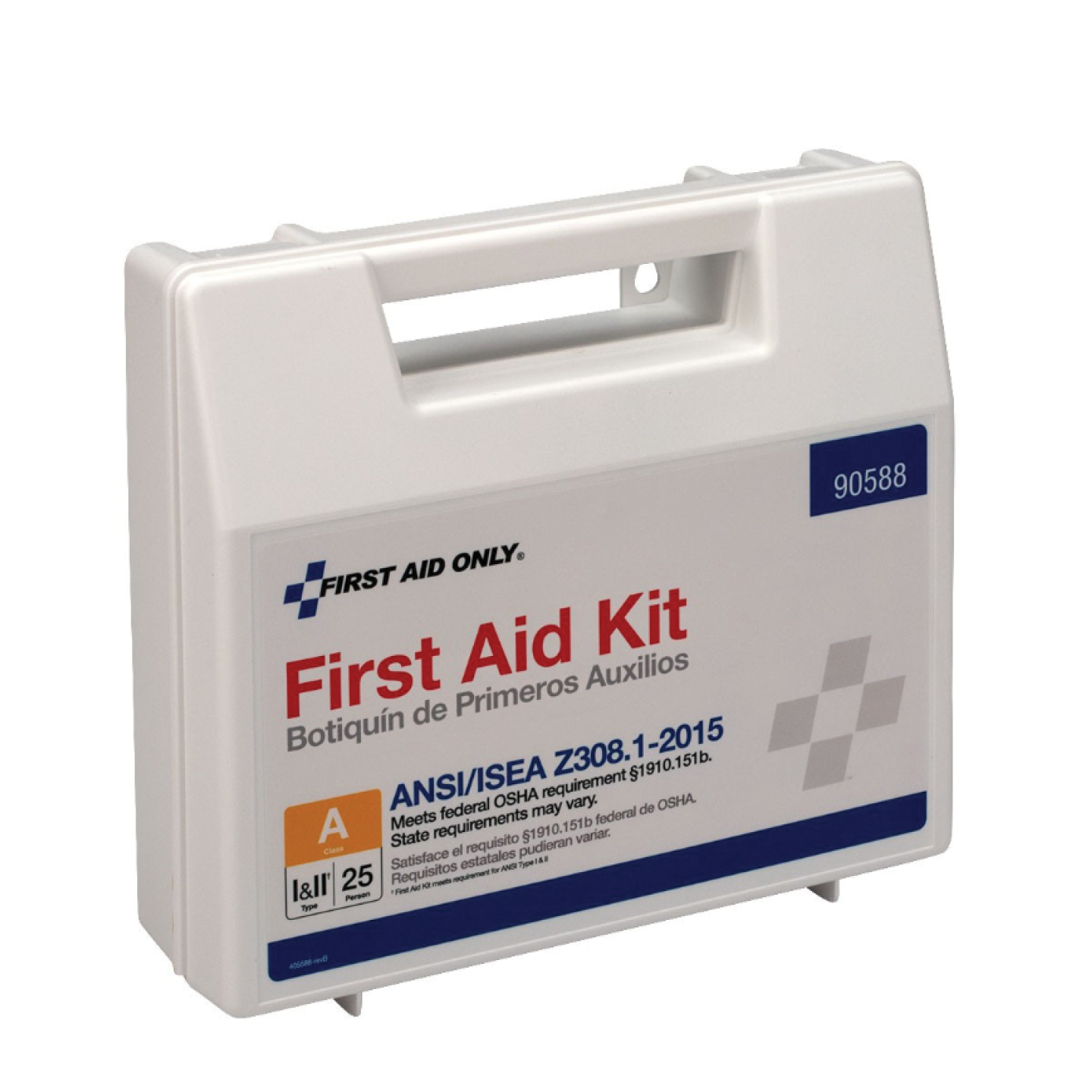 First Aid Only® Portable First Aid Kit, 7-1/4 in H x 9-1/2 in W x 2-3/4 in D, Plastic Case Image 1