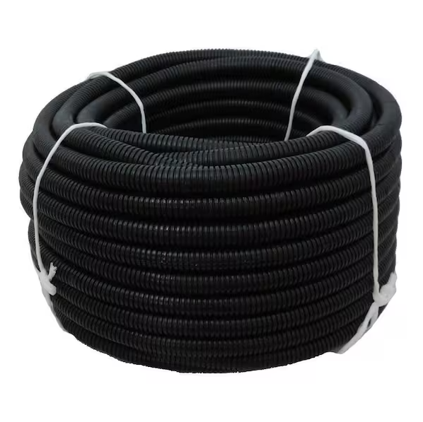 2" x 100' Flexible Corrugated Solid Drain Tile Roll 