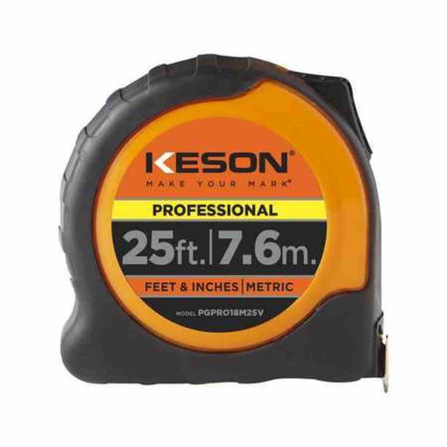 Keson Professional Metric/Inch Tape Measure, 26'/18M Image 1