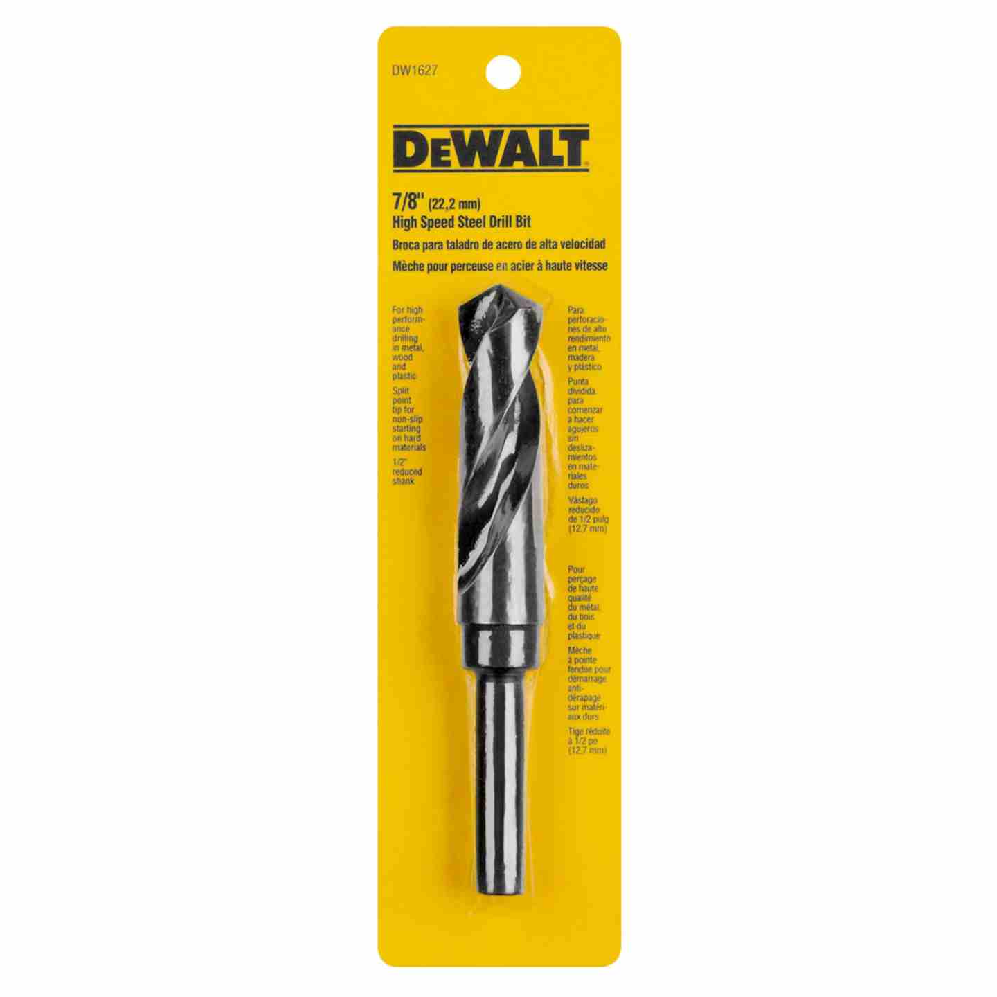 DeWalt 7/8" HSS Black Oxide Drill Bit Image 1