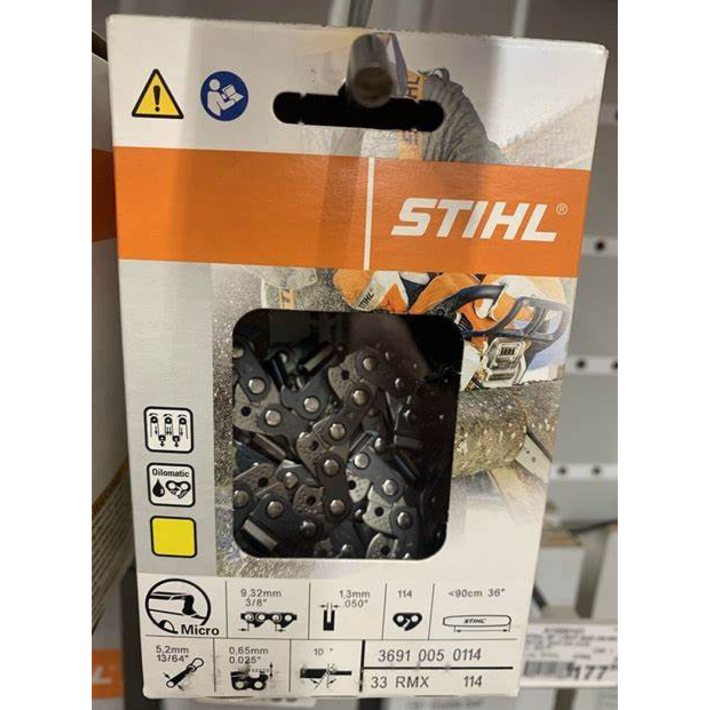 Stihl Chain 33RMX-114 3/8 Pitch .050 Gauge Image 1