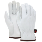 MCR Safety 3601 Premium Grain Goatskin White Leather, Drivers Work Gloves, X-Large Image 1