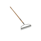 Bow Rake, Welded 14 Tine 15" Head, 54" Hardwood Handle Image 1