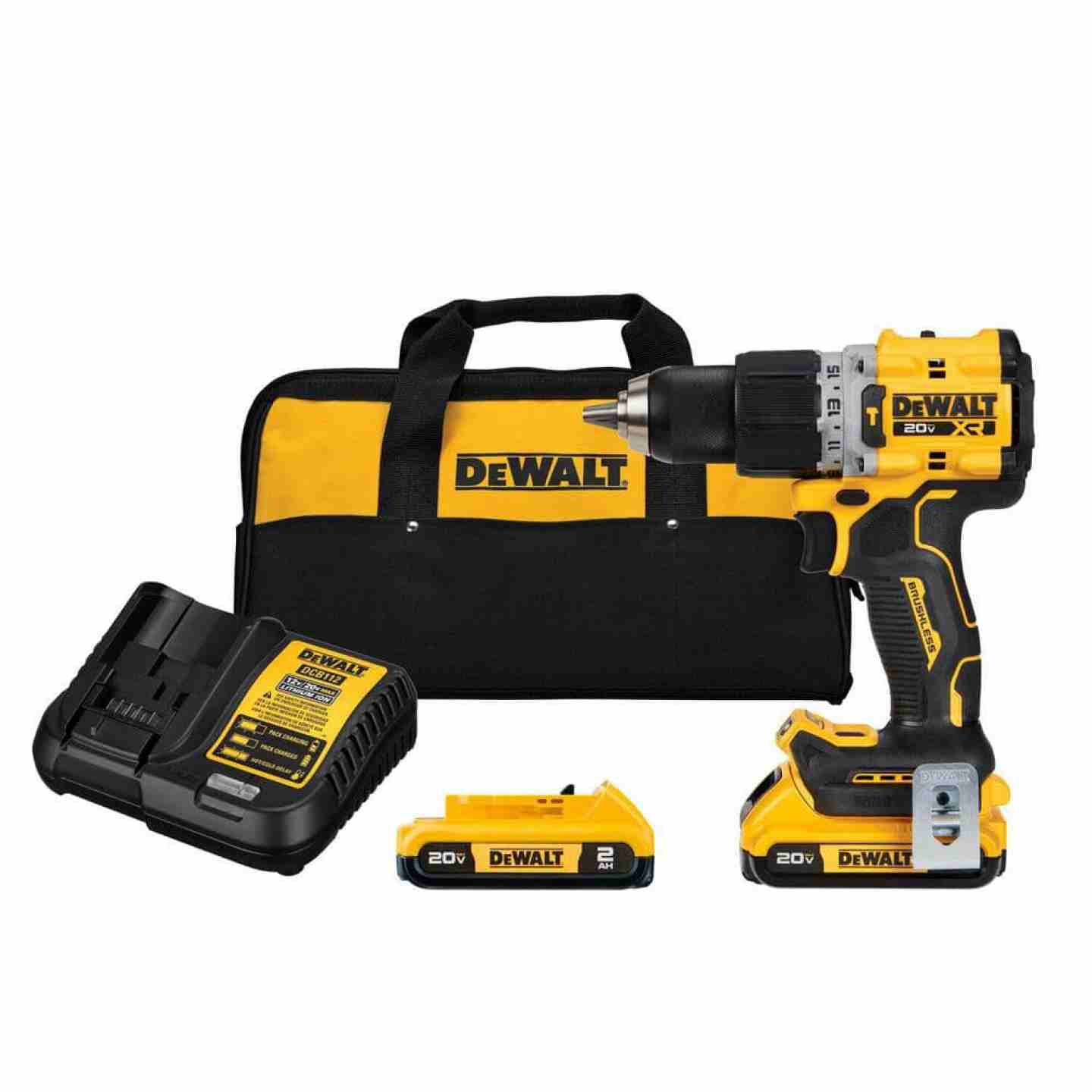 DeWalt 20V MAX* XR® Brushless Cordless 1/2 in. Hammer Drill/Driver Kit Image 1