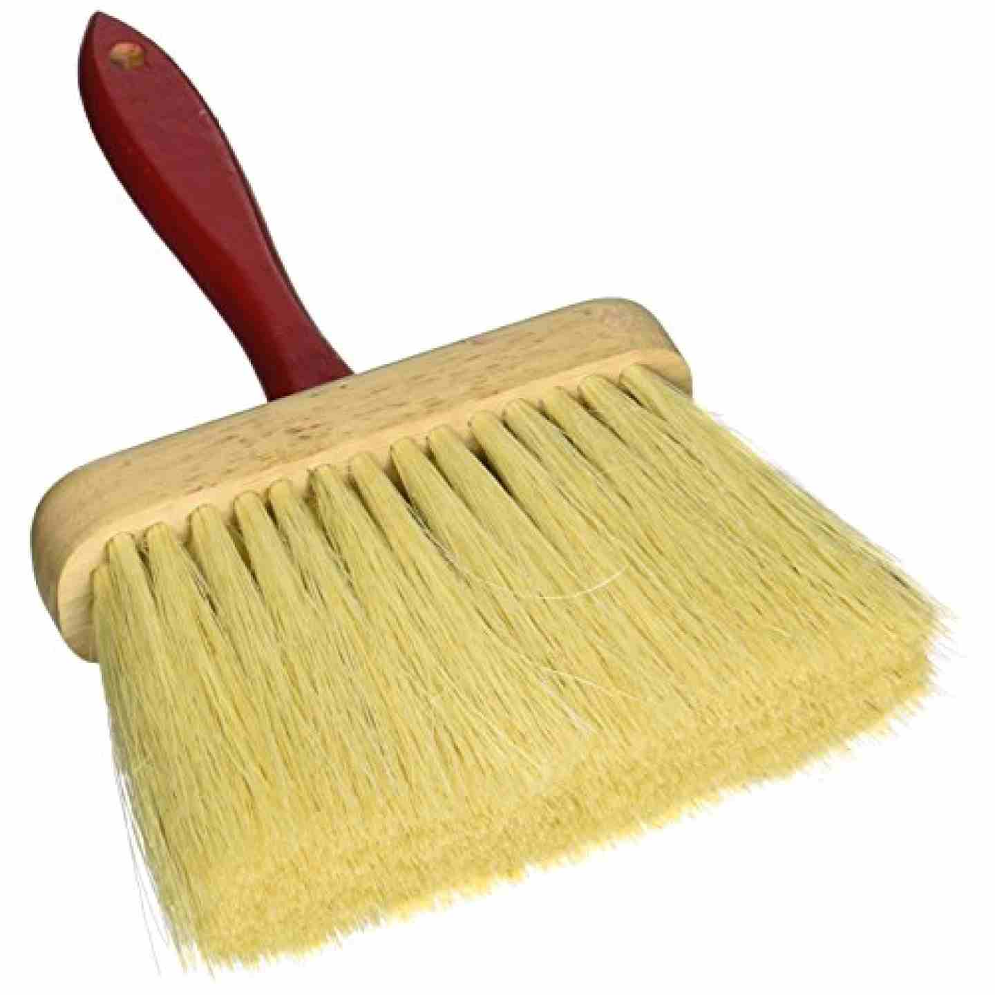 6-1/2x2 Red Handle Tampico Bristle Utility Brush Image 1