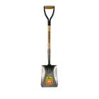 Square Point Shovel, Forward Turned Step, 30" Precision Lathe Turned Hardwood Handle with D-Grip Image 1