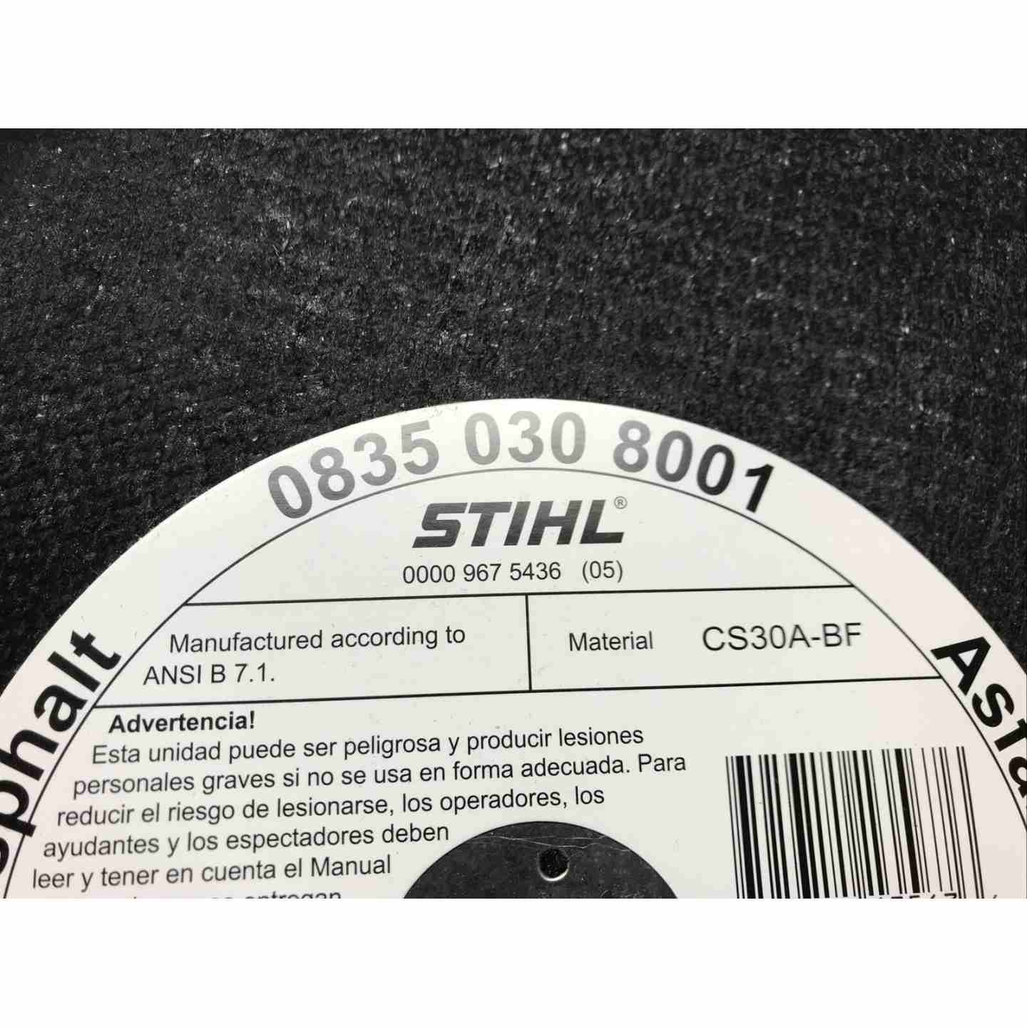 STIHL Asphalt/Ductile Wheel 14"x20MM, K-DG Image 2