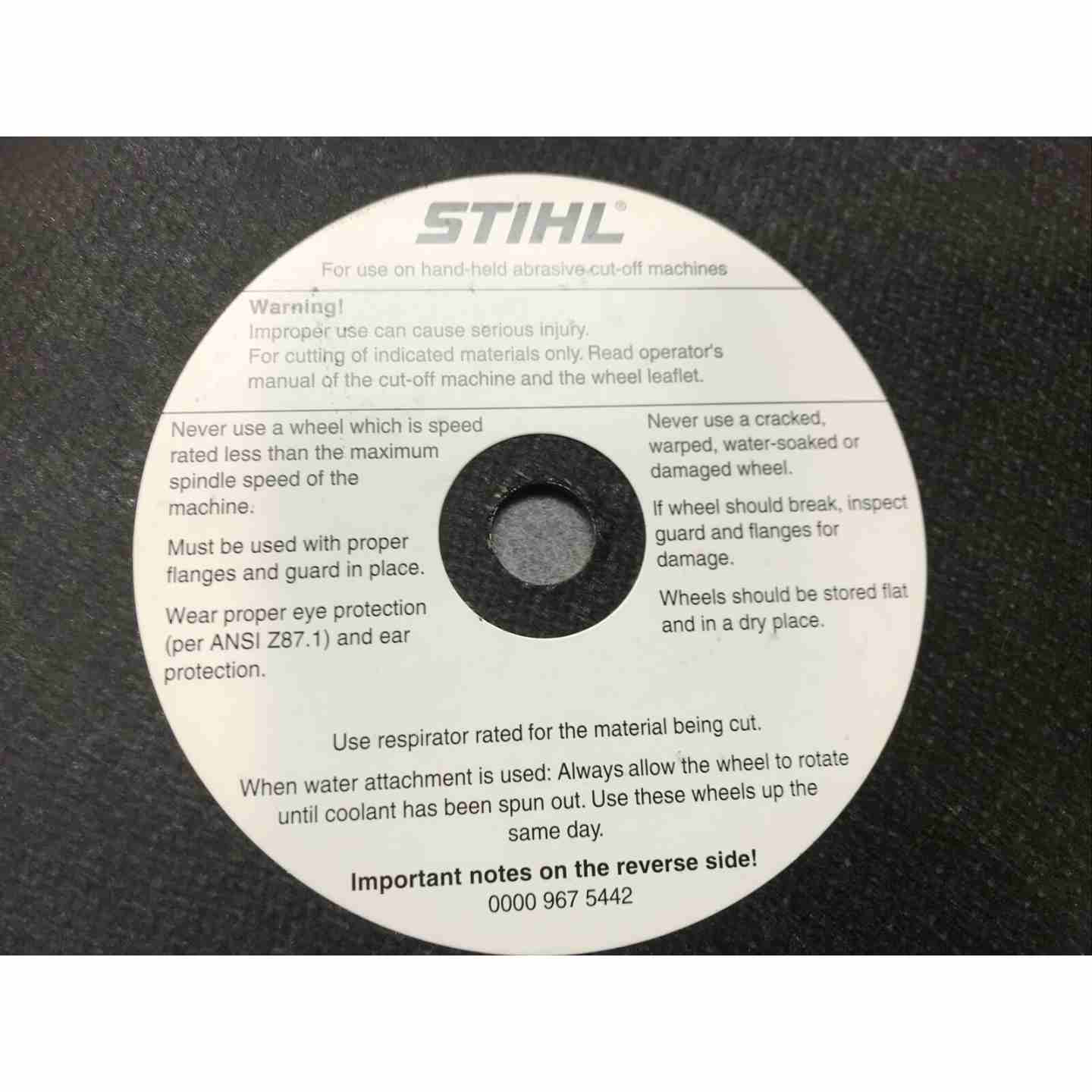 STIHL Asphalt/Ductile Wheel 14"x20MM, K-DG Image 4