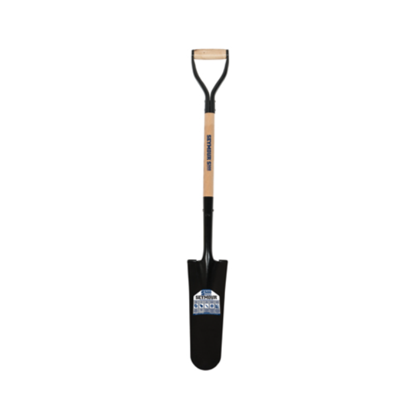 16" Drain Spade, 30" Wood D-Grip Handle Image 1