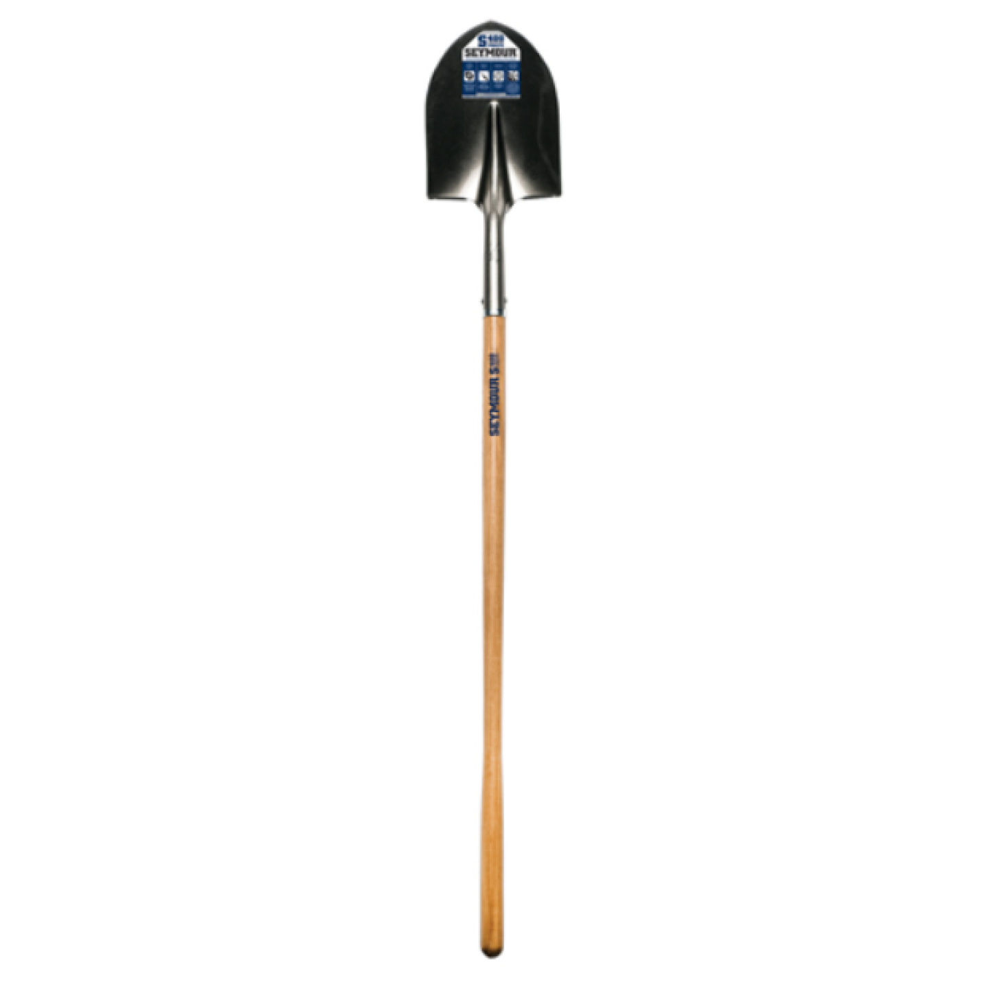 16 Ga. Round Point Shovel, 48" Hardwood Handle Image 1