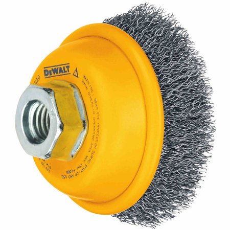 DeWalt 6" x 5/8"-11 HP .014 Carbon Crimp Wire Cup Brush  Image 1