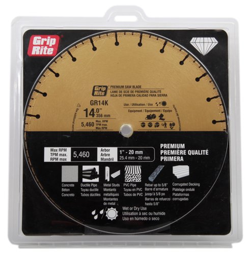 Grip Rite Steel-Cutting Premium Quality Segmented Blades14"x1"  Image 2