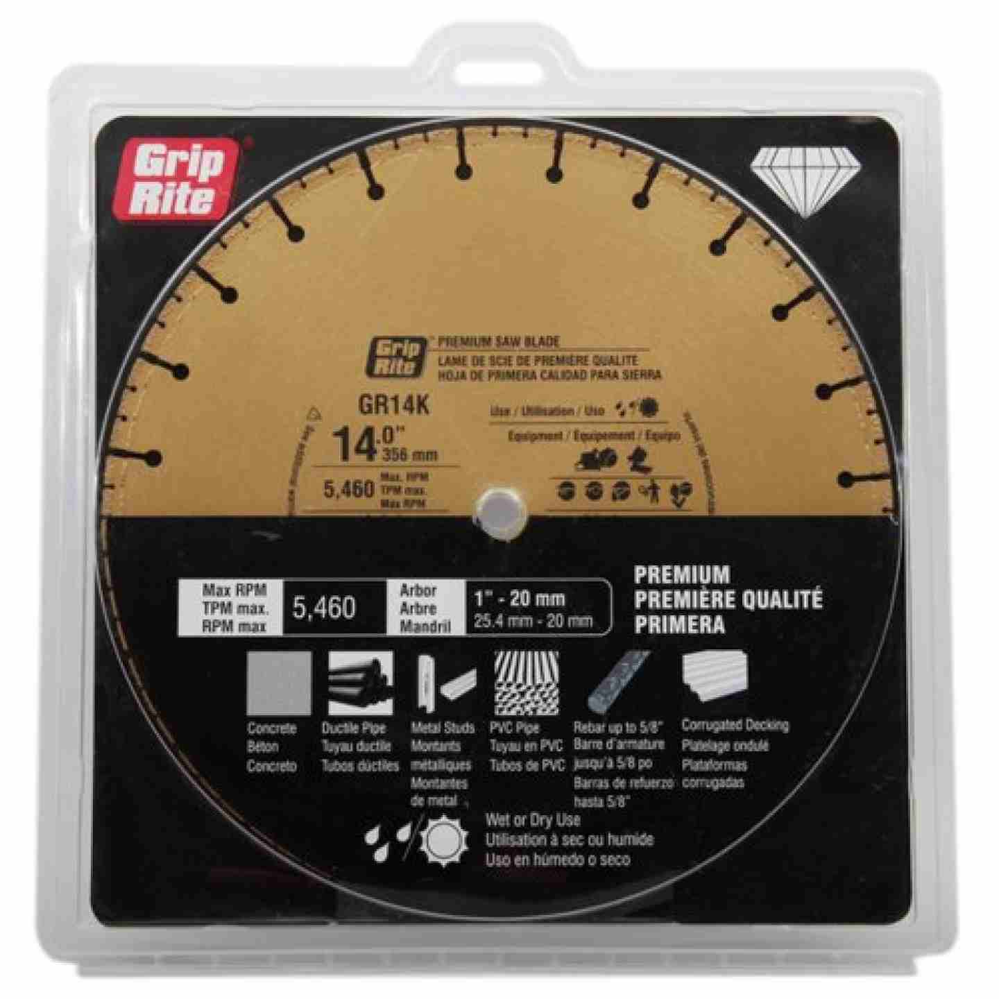 Grip Rite Steel-Cutting Premium Quality Segmented Blades14"x1"  Image 2