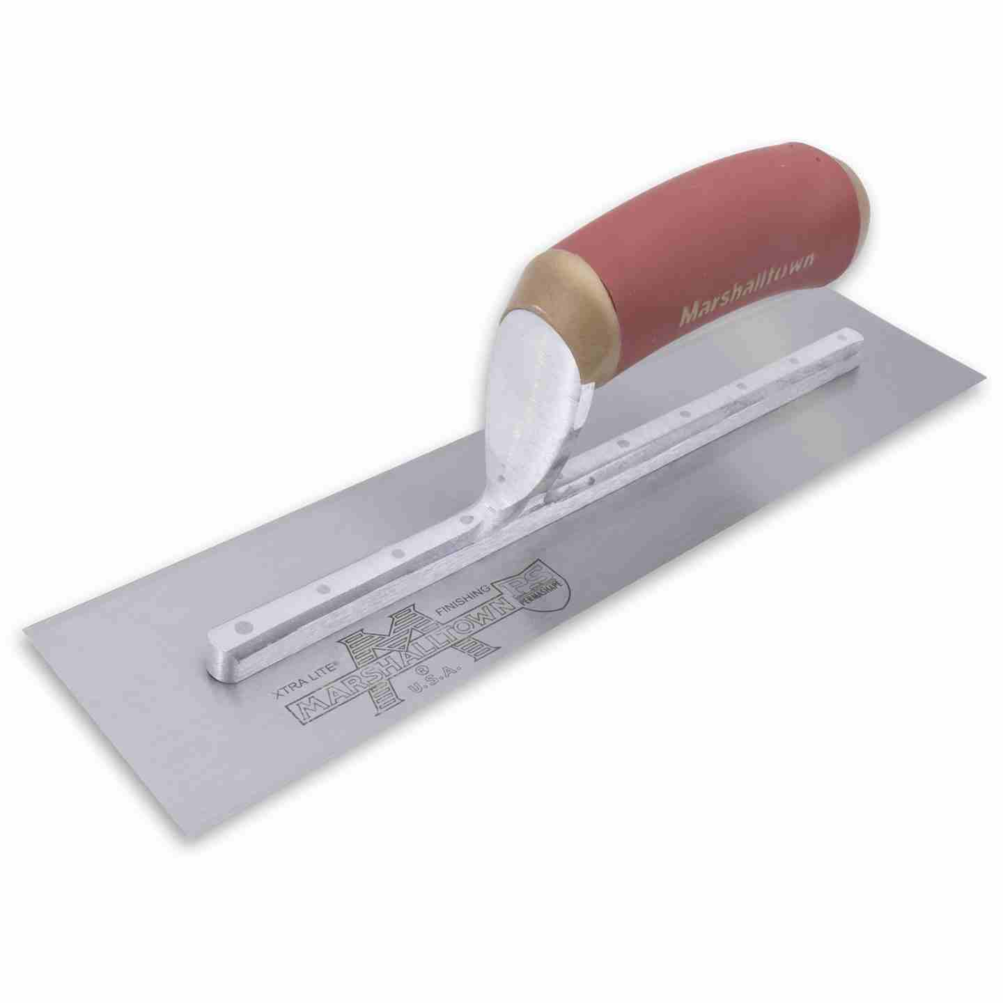 12" x 3" PemaShape Broken-In Finish Trowel Durasoft Handle Image 1