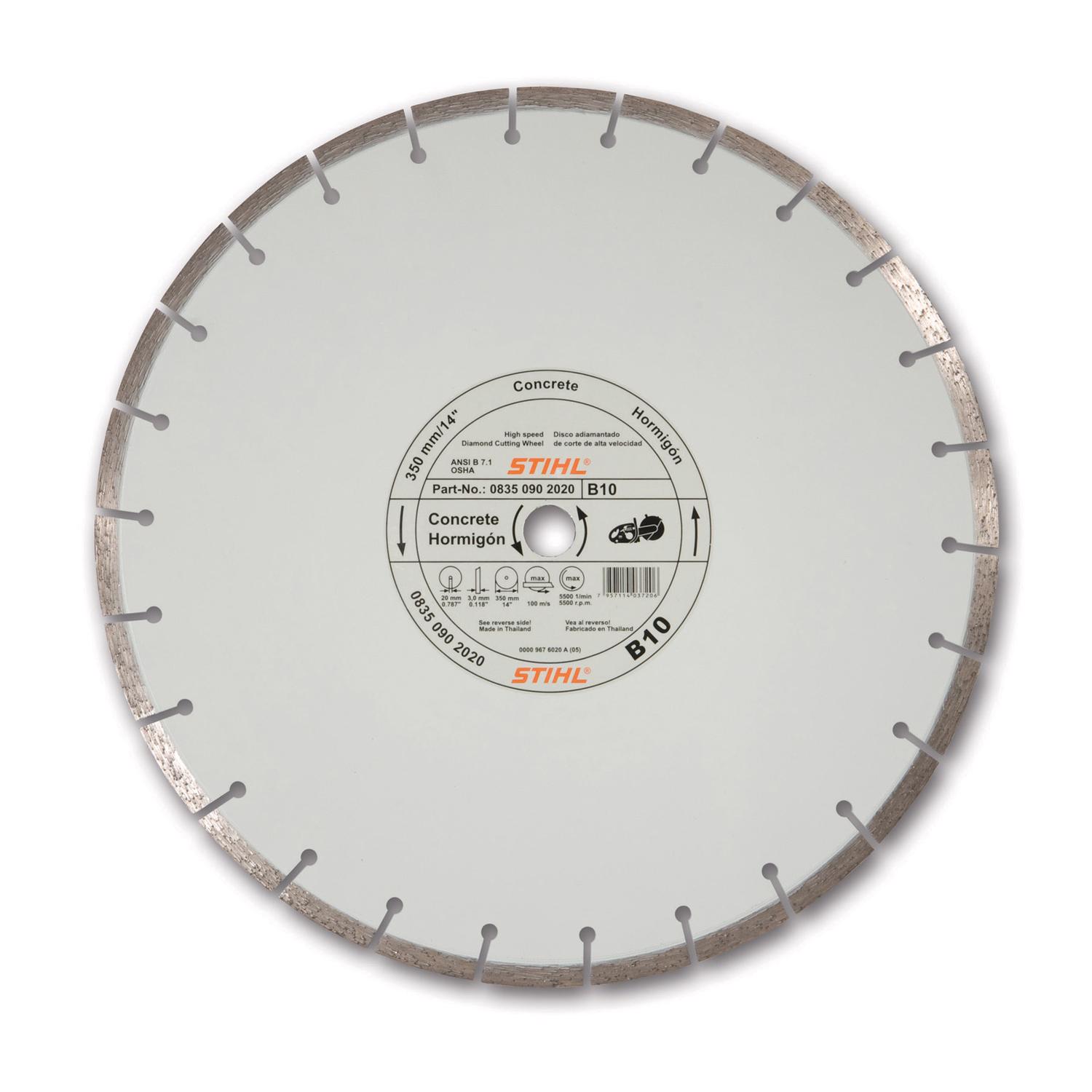 STIHL 9" D-B10 Economy Diamond Wheel 20MM Arbor