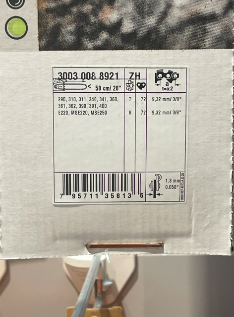 STIHL 20in. Rollomatic E Standard 3/8P .050G Image 1