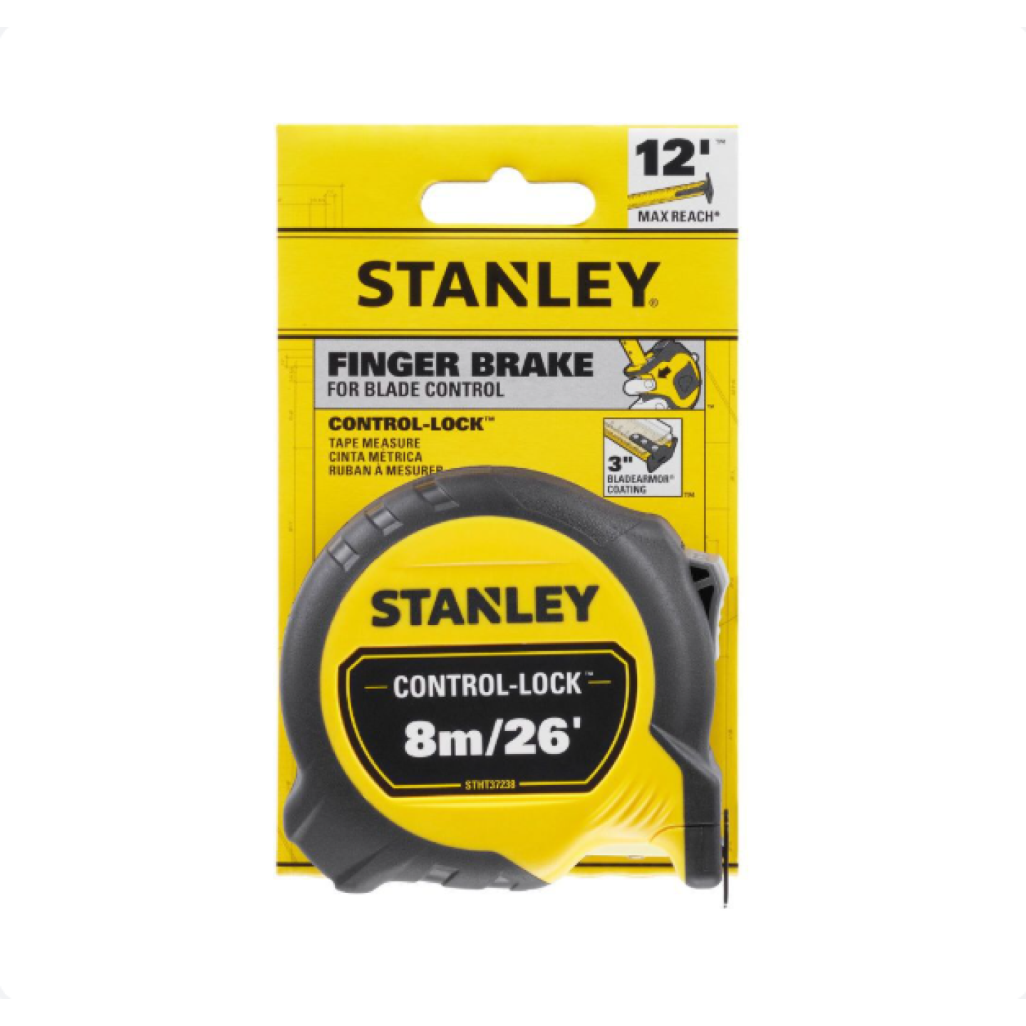 Stanley 8M/26 ft. CONTROL-LOCK Tape Measure Image 3