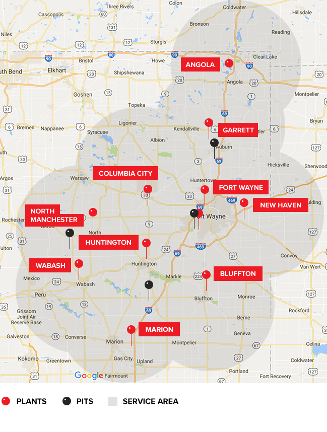 Map of Speedway Locations