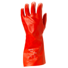 Ansell Alpha Tec Interlock Cotton Lined Supported PVA Chemical Resistant Gloves, Red, Size 10 Image 1