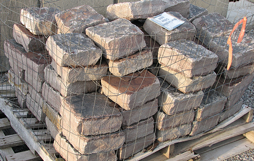 Blue Sandstone Cobble Edging 2