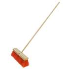 CC264 16 Heavy Duty Orange Street Broom W/ Handle Image 1