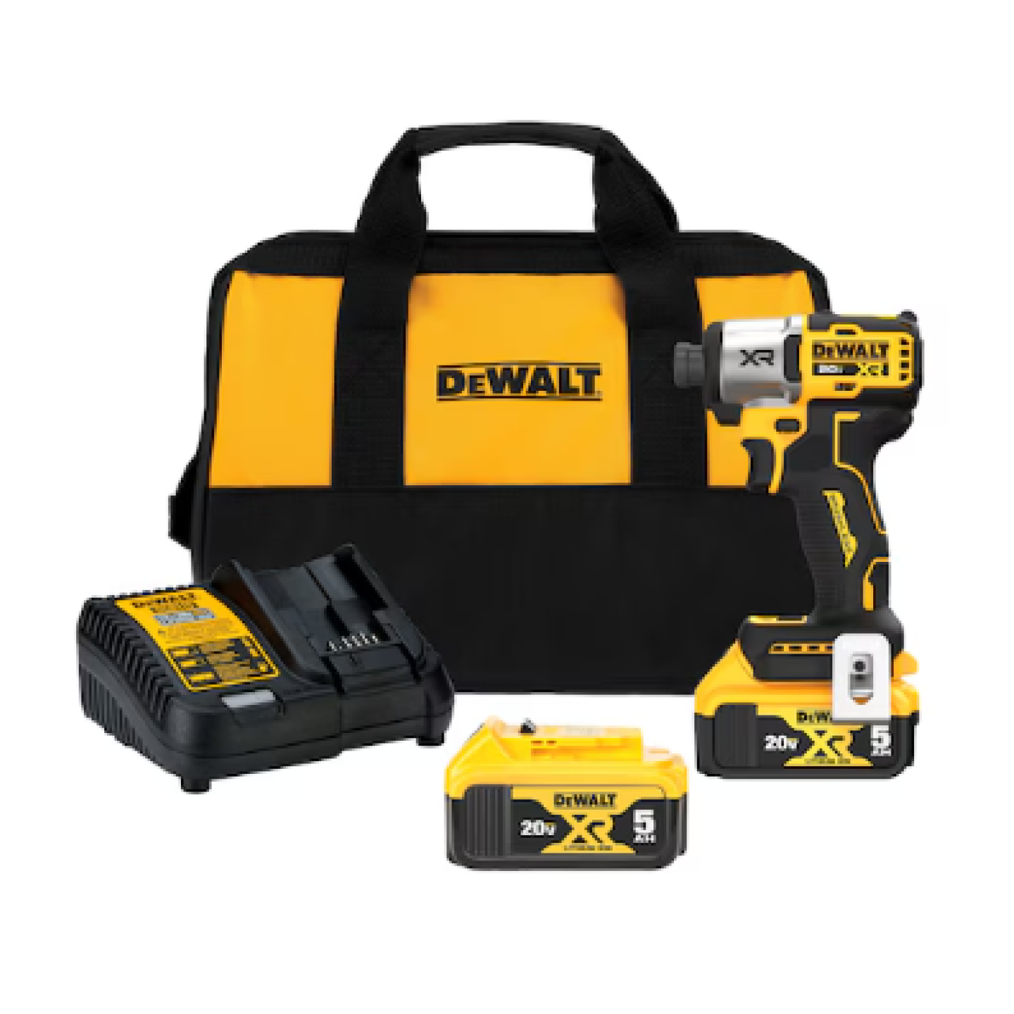 DeWalt 20V MAX* XR® 3-Speed 1/4 in. Impact Driver with Two 5Ah batteries Kit Image 1