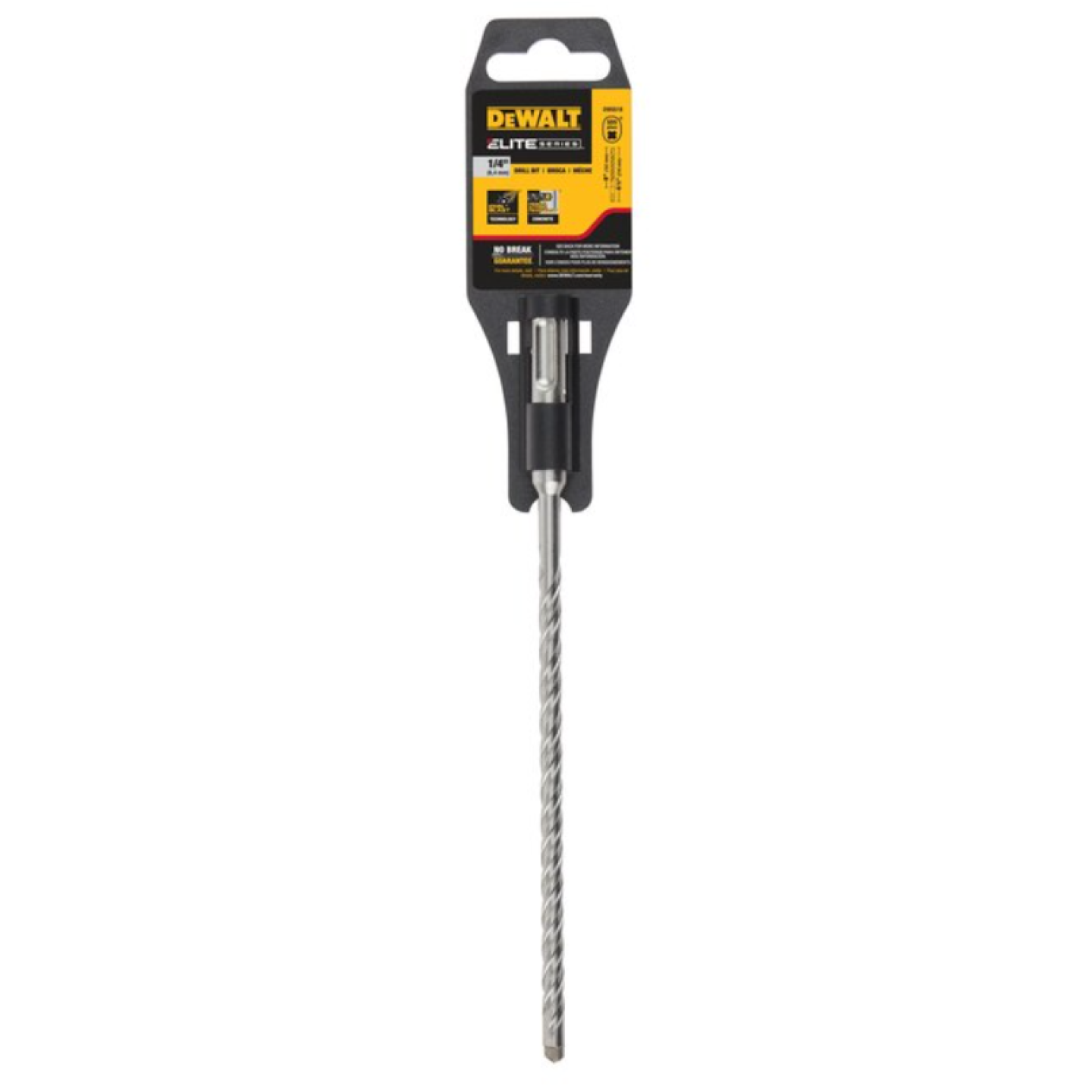 DeWalt 1/4" x 6" x 8-1/2" High Impact 4 Cutter SDS+ Hammer Bit Image 1