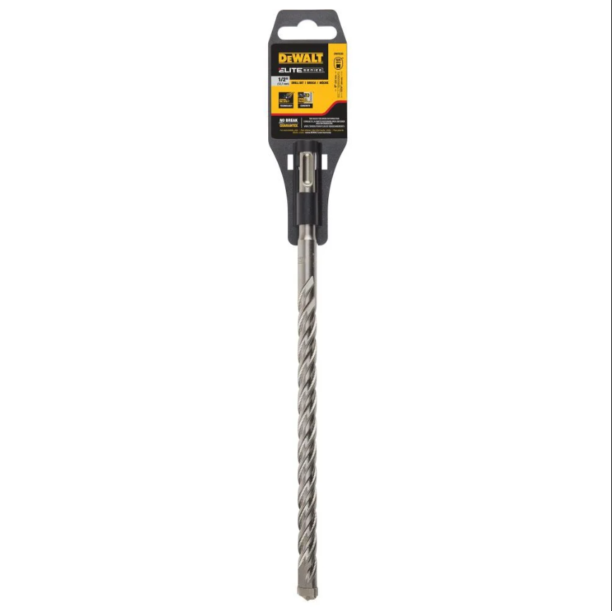 DeWalt 1/2" x 8" x 10-1/2" High Impact 4 Cutter SDS+ Hammer Bit Image 1