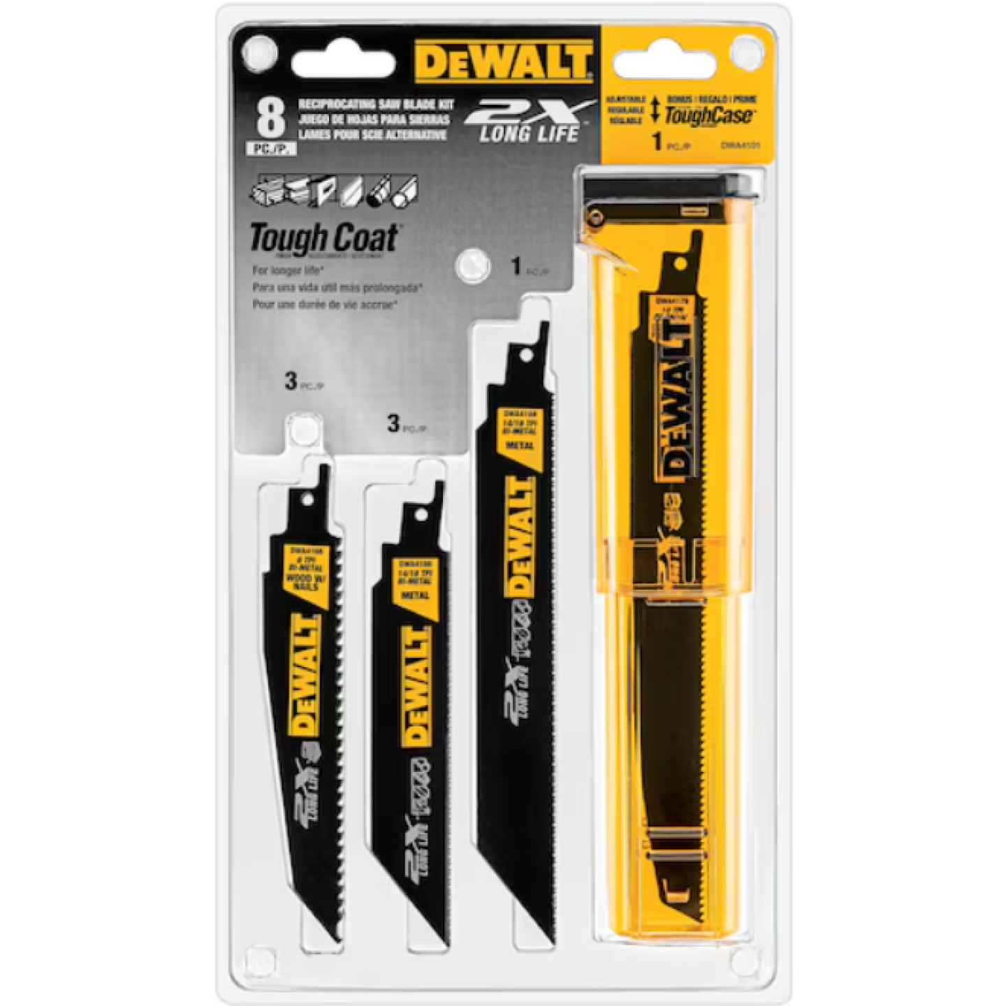 DeWalt 8-piece 2X Recip Blade Set with ToughCase® Image 2