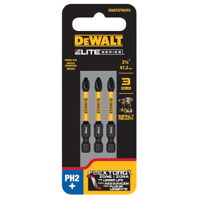 DEWALT® ELITE SERIES 2-1/4 in. Bits for PH2 (3 Pk)