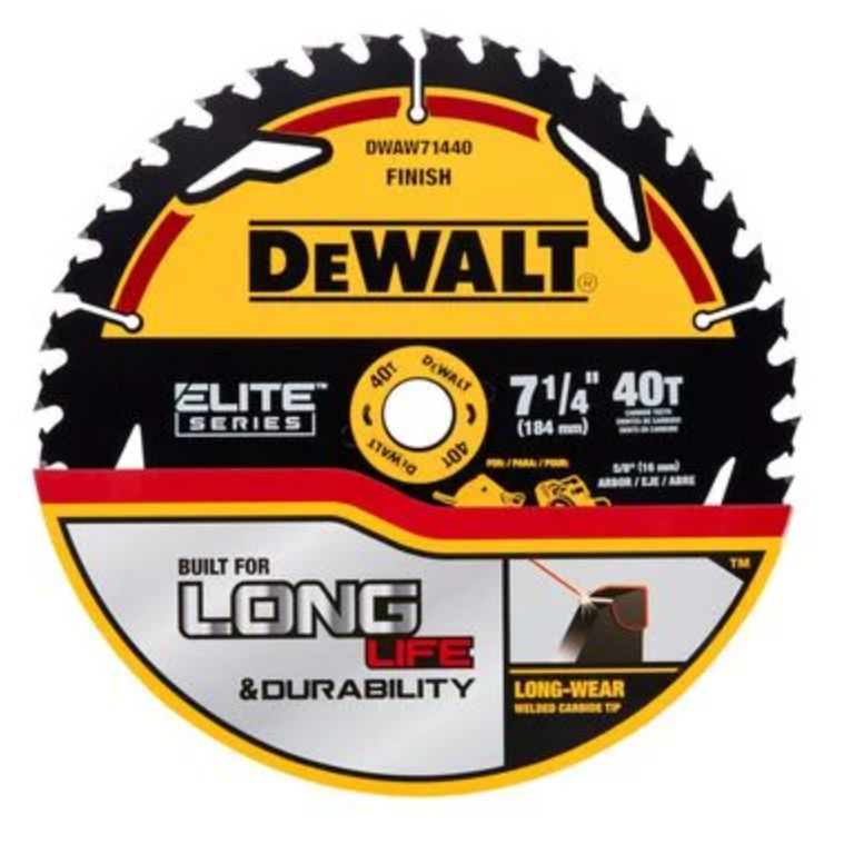DeWalt Elite Series™ 7-1/4" Circular Saw Blade (40 Tooth)