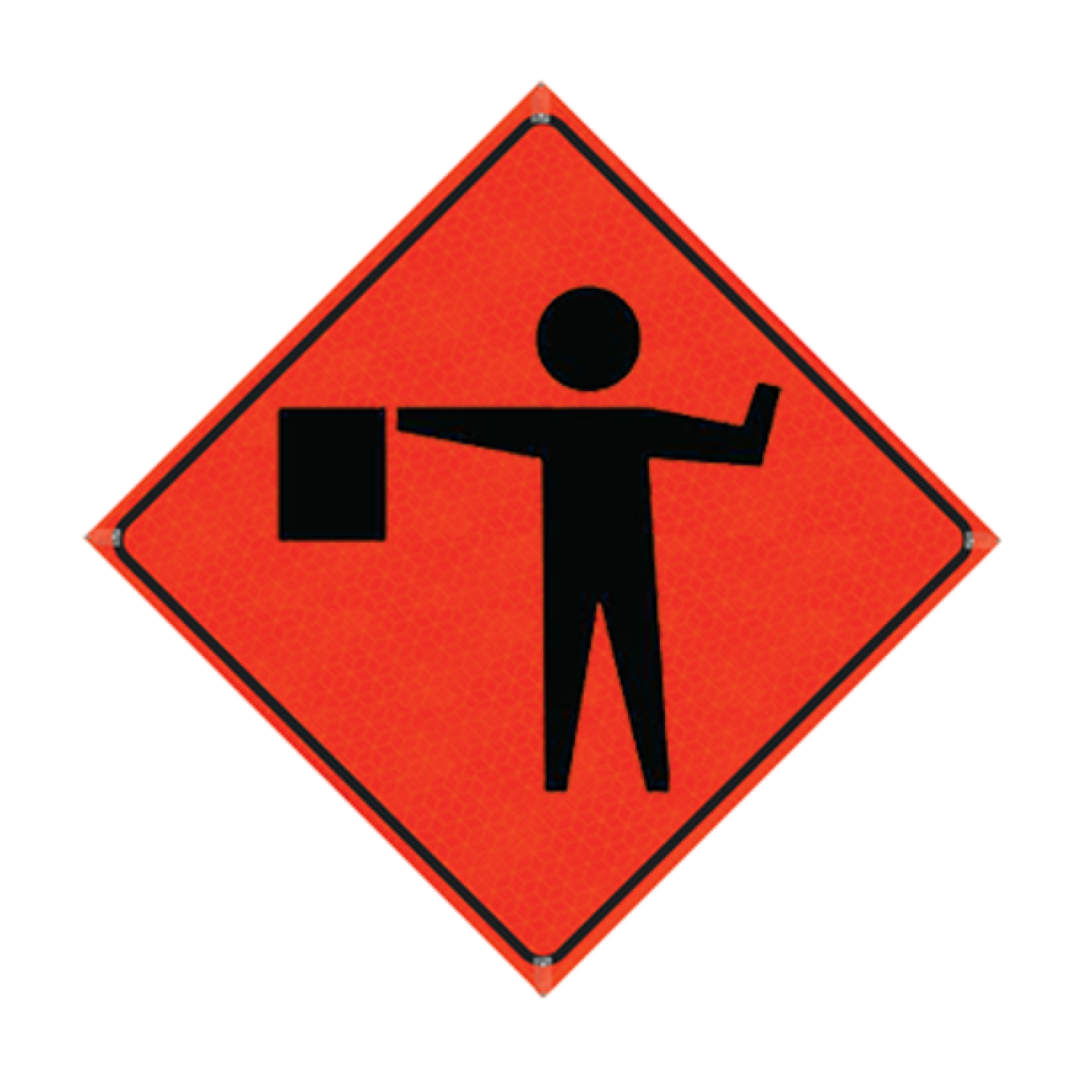 Watch Dog Reflective Orange Vinyl Roll-Up Sign, 48"x48" Image 1