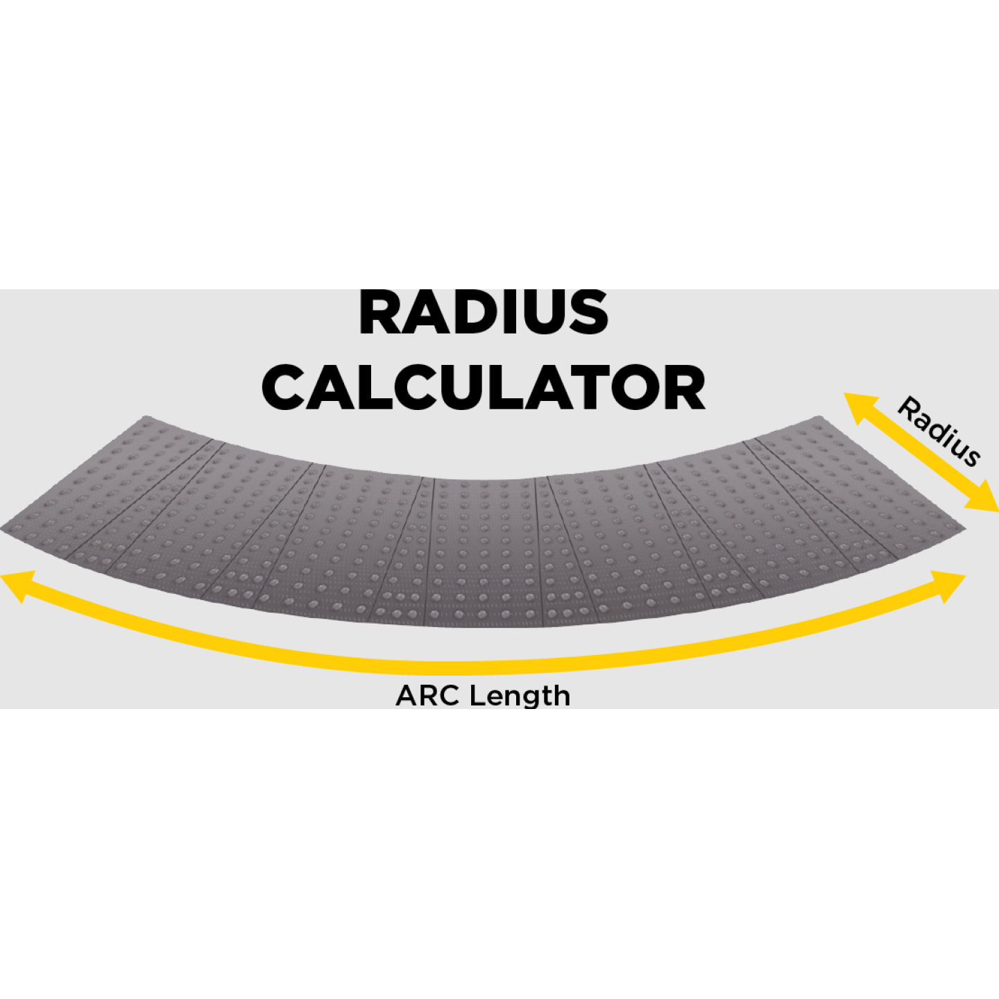 Access Tile Dark Gray Replaceable ADA Detectable Warning Mat - Radius Image 1