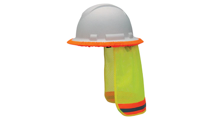 Pyramex Hardhat Neck Shade Lime w/ Reflective Stripe  Image 1