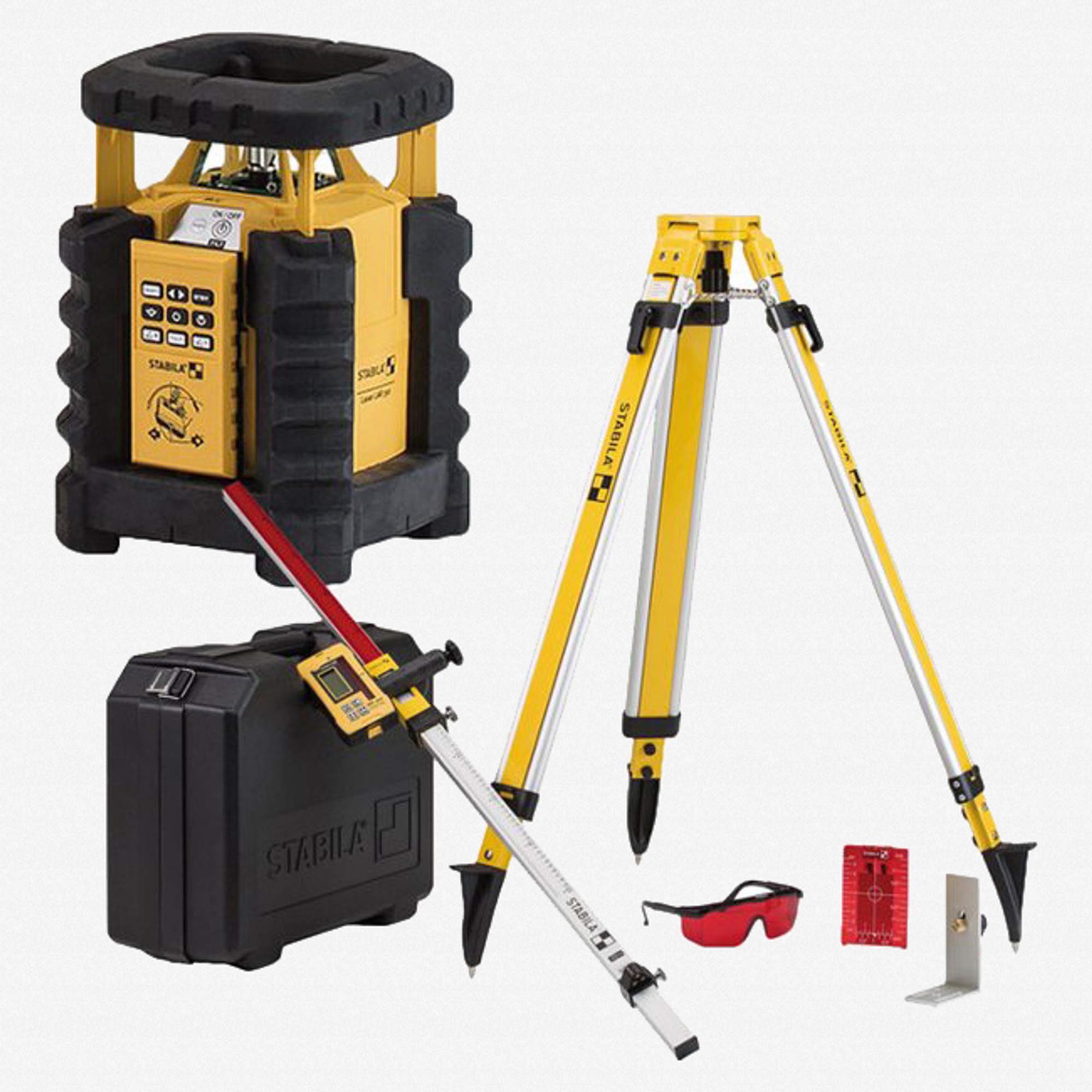 Stabila LAR 350 Rotary Laser Set Tripod/Grade Rod/Case