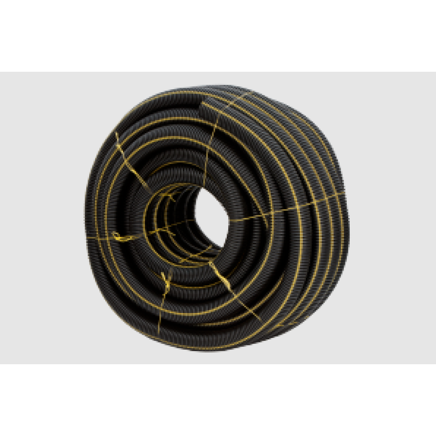 4" x 100' Flexible Corrugated Solid Drain Tile Roll Image 1