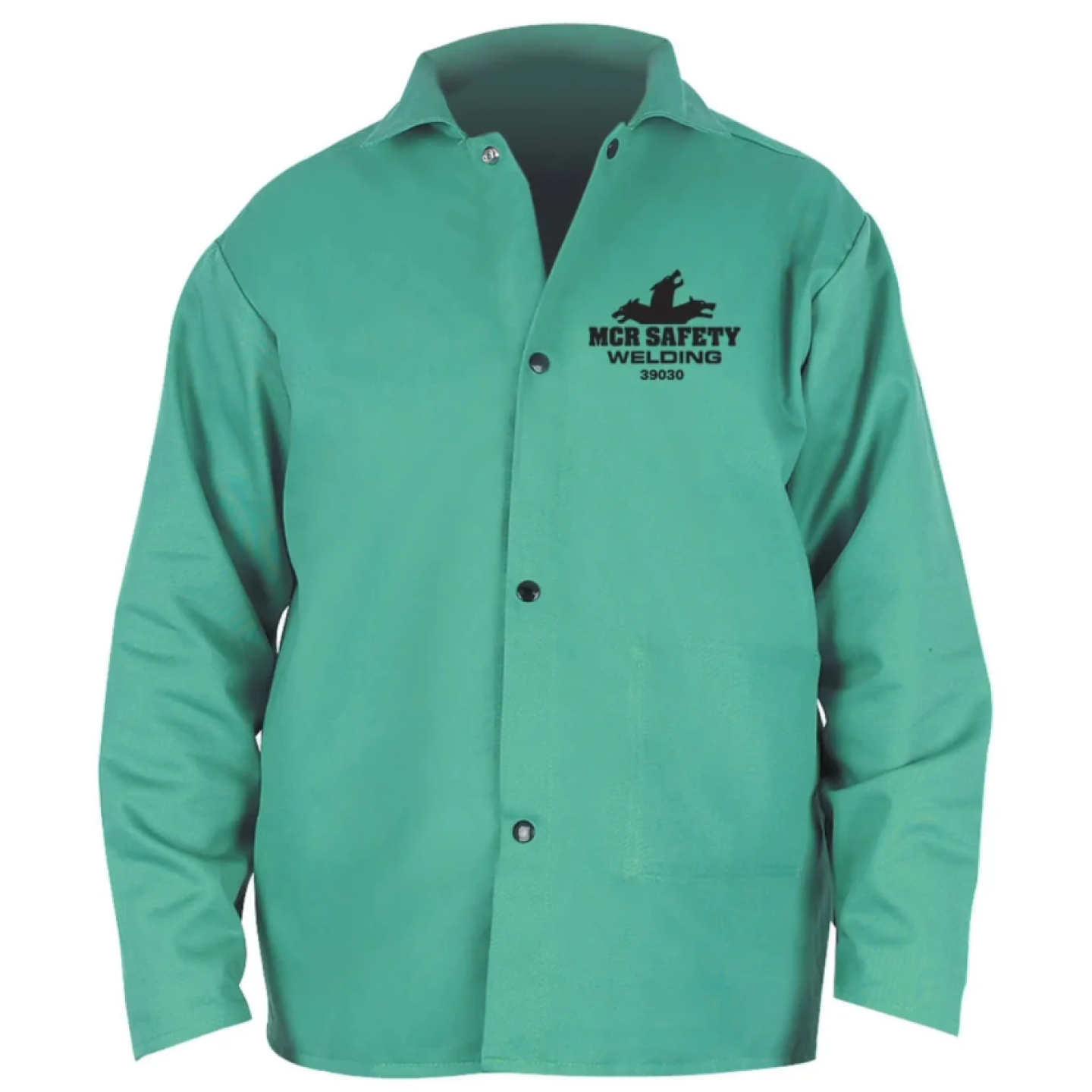 MCR Safety Welding Gear 39030 Lightweight Cotton Welding Jacket, Green, XXX-Large Image 1